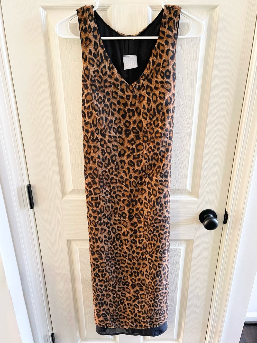Rabbit Rabbit Rabbit Designs Leopard-Print Sleeveless Maxi Dress - Size 6